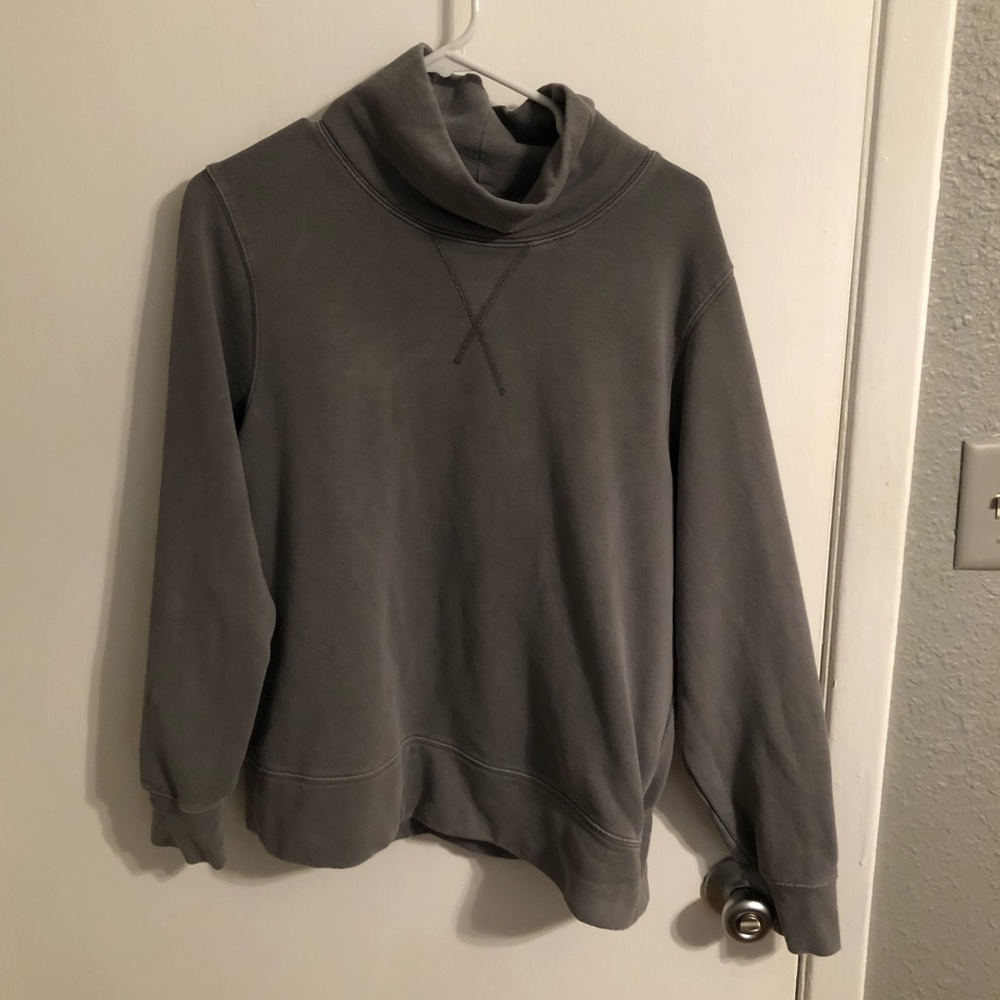 Madewell Gray Turtleneck Sweatshirt